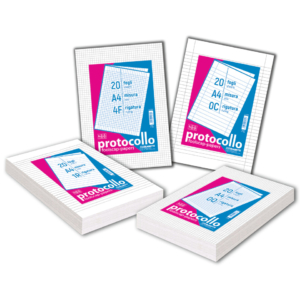 Fogli protocollo A4 Blasetti - 20 fogli - 60g/m² - 0C 1296
