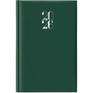 Agenda giornaliera 2027 formato 11 x 16,5 cm copertina Verde gommata 27-205FT-C12