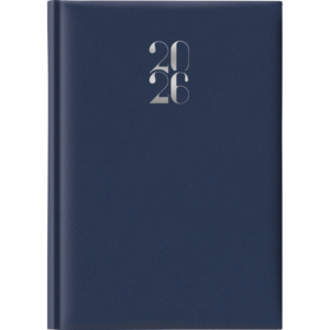 Agenda 2027 giornaliera quadretti gommato 14,5x20,5 cm Blu 27-209FT-C10