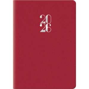 Agenda 2027 bigiornaliera gommato 6,6x9,9 cm rosso 27-110FT-C21