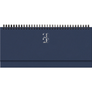 Planning settimanale 2027 con spirale formato 28,8 x 11,7 cm copertina Blu gommata - 27-430FT-C10