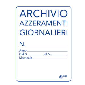 Cartellina registro azzeramenti giornalieri 31x24,5 cm O.C.L. 13 fogli - 1206
