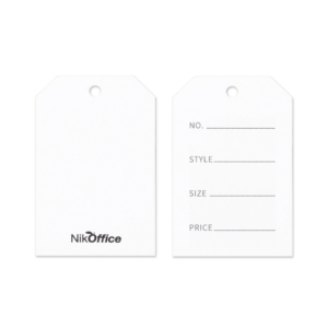 Etichette listelli in cartoncino con foro Nikoffice - 41x65 mm bianco - 42NIK143 (conf.1000)
