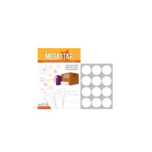 Etichette bianche rotonde con margini Megastar - 100 fogli da 12 etichette per foglio - Ø60 mm - LP4MS-60 (conf.1200 etichette)
