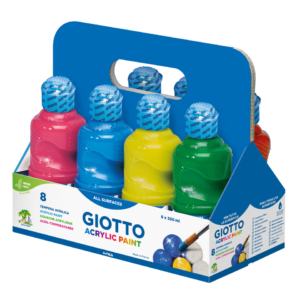 Schoolpack tempera pronta acrilica - GIOTTO - Colori Assortiti da 250 ml - F53510000 (conf.8)