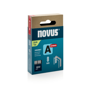 Punti tipo A 53/8 mm per fissatrici Novus J13, J17, J27 Silver - H205308 (conf.2000)