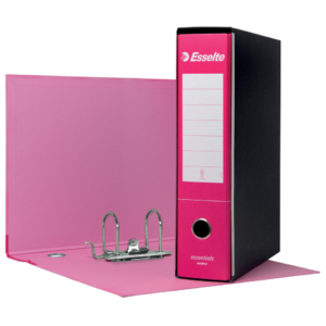Raccoglitore ufficio con custodia Fucsia Esselte Essentials G75 23x33 cm - Protocollo dorso 8 cm