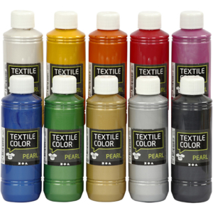 Colore per tessuti Creativ Company Madreperla 250 ml Colori Assortiti - 33799 (conf.10 bottigliette)