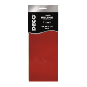 Carta velina CWR - 50x76 cm - 20 g/m² Rosso 12283/06 (conf.5 fogli)