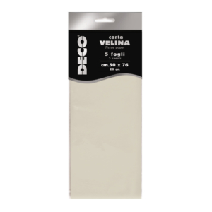 Carta velina CWR - 50x76 cm - 20 g/m² Avorio 12283/04 (conf.5 fogli)