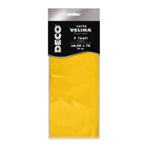 Carta velina CWR - 50x76 cm - 20 g/m² Giallo 12283/02 (conf.5 fogli)