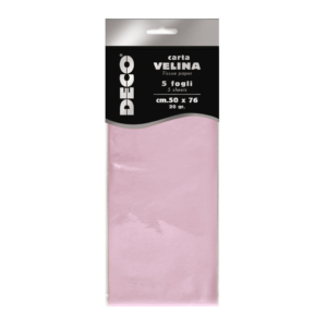 Carta velina CWR - 50x76 cm - 20 g/m² Rosa 12283/21 (conf.5 fogli)