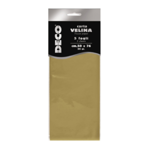 Carta velina CWR - 50x76 cm - 20 g/m² Oro scuro perlescente 12295/03 (conf.5 fogli)