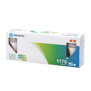 Lampadine LED Aigostar A60 E27 12W luce naturale - 4000K 331603 (conf.5)
