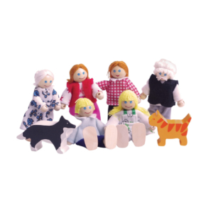 La famiglia di bambole CWR 8 personaggi h.9 cm JT117