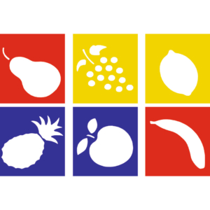 Stencil CWR 14x15 cm frutta 11804 (set da 6)