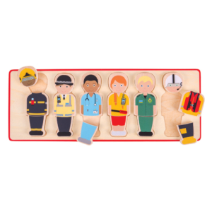 Puzzle in legno CWR "I mestieri che ci aiutano" - 42,5 x 2 x 16 cm BJ225 (18 pezzi)