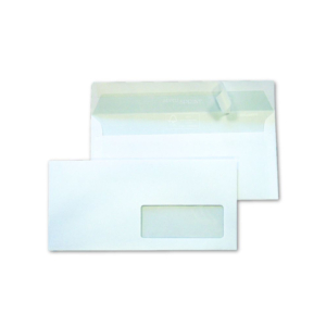 Busta Blasetti Super Strip con finestra - 90 g/m² lembo strip 11x23 cm - bianco - 0148 (conf.500)