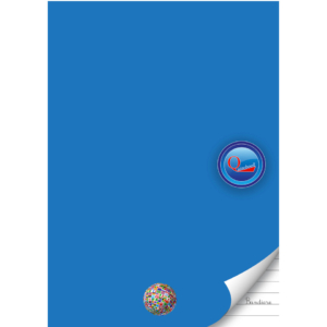 Quaderno A4 rigatura universale Logos Quirebook 21x29,7 cm copertina azzurra Bandiere - 40 fogli - rigatura 1R