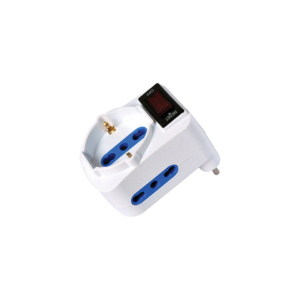 Adattatore di rete spina 10A 2 prese 10/16A bipasso + 1 presa schuko/bipasso MKC bianco - 492519356