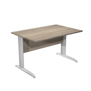 Scrivania piano rovere canadese gamba a L in metallo grigio alluminio Presto Artexport 120x80xH.72 cm - 004K2/J/AA