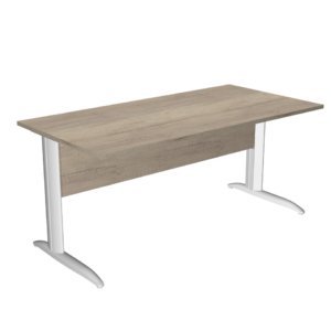 Scrivania piano rovere canadese gamba a L in metallo bianco Presto Artexport 160x80xH.72 cm - 003K2/J/AN