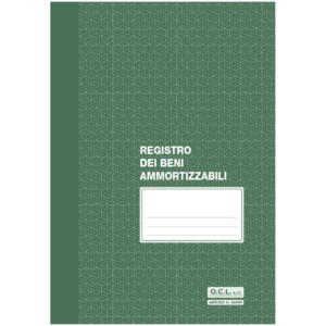 Registro dei beni ammortizzabili numerato da 1-30 O.C.L. - 8 fogli - blocchi 21x29,7 cm - 0409N (conf.10)