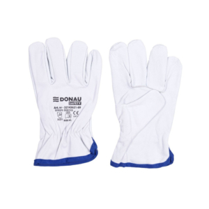 Guanti da lavoro in pelle di capra con polsino elastico bianco Donau Safety - Tg. 7/S - 32143621-07 (conf.12)