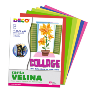 Carta velina Deco 50x76 cm - 20 g/m² - 5 colori assortiti 05406 (conf.25)