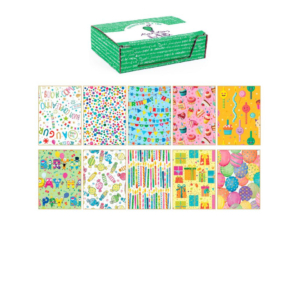 Carta regalo Kartos linea Party 70x100 cm - fogli in soggetti assortiti - 80 g/m² - 18340 (conf.100)