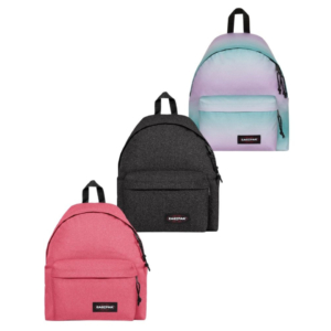 Set 3 zaini Eastpak Padded Pak'r® 24 litri - 1 nero glitter, 1 fucsia glitter, 1 gradient glitter