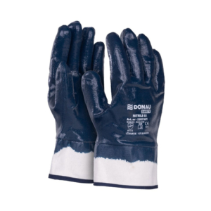 Guanti da lavoro Donau Safety in cotone rivestiti di nitrile blu Tg. 9 - 32051631-09 (conf.12)