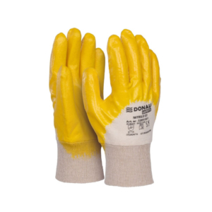 Guanti da lavoro Donau Safety in cotone e spalmati di nitrile giallo Tg. 9 - 32051521-09 (conf.12)