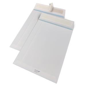Buste a sacco Blasetti Self con 3 soffietti e strip 120 g/m² bianco - 19+4x26 cm - 0811 (conf.250)