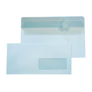 Buste con finestra Blasetti Super Strip 80 - 80 g/m² bianco - 11x23 cm - 0108 (conf.500)