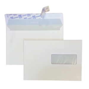 Buste senza finestra Blasetti Strip 90 con lembo strip - 90 g/m² bianco - 16x23 cm - 0077 (conf.500)
