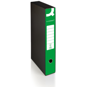 Raccoglitore commerciale con custodia Q-Connect dorso 5 cm - 28,5x32 cm - verde - 0201041/QM.VE