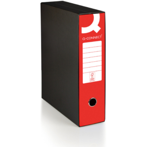 Raccoglitore protocollo con custodia Q-Connect dorso 8 cm - 28,5x35 cm - rosso - 0201041/P.RO
