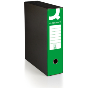 Raccoglitore protocollo con custodia Q-Connect dorso 8 cm - 28,5x35 cm - verde - 0201041/P.VE