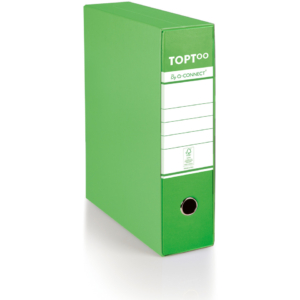 Raccoglitore protocollo con custodia TOPToo by Q-Connect dorso 8 cm - 28,5x35 cm - verde - 0201042/P.VC