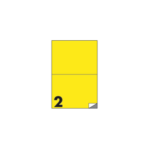 Etichette fluo permanenti Markin Copiatabu 210x148 mm in foglio A4 - 2 et./foglio giallo (conf.100 fogli)