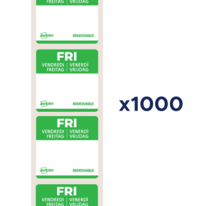 Etichette removibili per tracciabilità alimentare giornaliere Avery 25x25 mm - ven/verde - DLSFRIREV-1000 (conf.1.000)