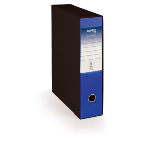 Registratore protocollo con custodia TOPToo Plus by Q-Connect dorso 8 cm - 28,5x35 cm - blu scuro - 0201043/P.BS