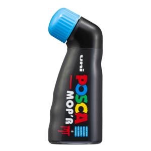 Pennarello a tempera Uni Ball UniPosca Mop'r punta 3-19 mm azzurro M PCM22 AZ