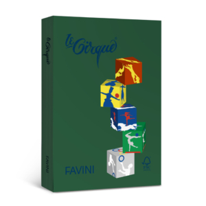 Carta colorata Favini Le Cirque A4 80 g/m² verde bosco 304 risma da 500 fogli - A71D534