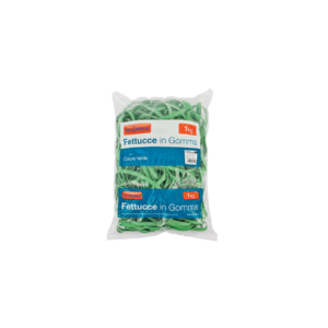 Fettucce in gomma verde 8 mm Nikoffice - Ø 60 mm - 06NIK027/2 (conf.1 kg)