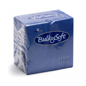 Tovaglioli Bulkysoft Rainbow pura cellulosa 24x24 cm 2 veli - blu - 32364 (20 conf. da 100 pezzi cad.)