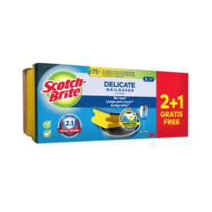 Spugne salva unghie Scotch-Brite® Antigraffio Delicate Nailsaver - 46x90x201 mm - 7100350160 (conf. 2+1 OMAGGIO)