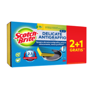Spugne abrasive antigraffio Scotch-Brite® Delicate cardboard - 110x24x207 mm - 7100364405 (conf. 2+1 OMAGGIO)
