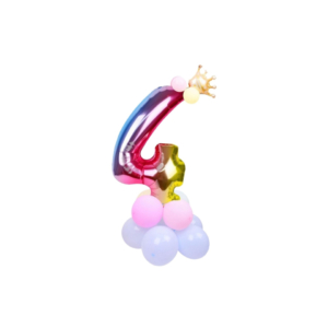 Set palloncini Party Go multicolor indicanti anni/età H.80 cm - n° 4 - FB0952 (conf.15)